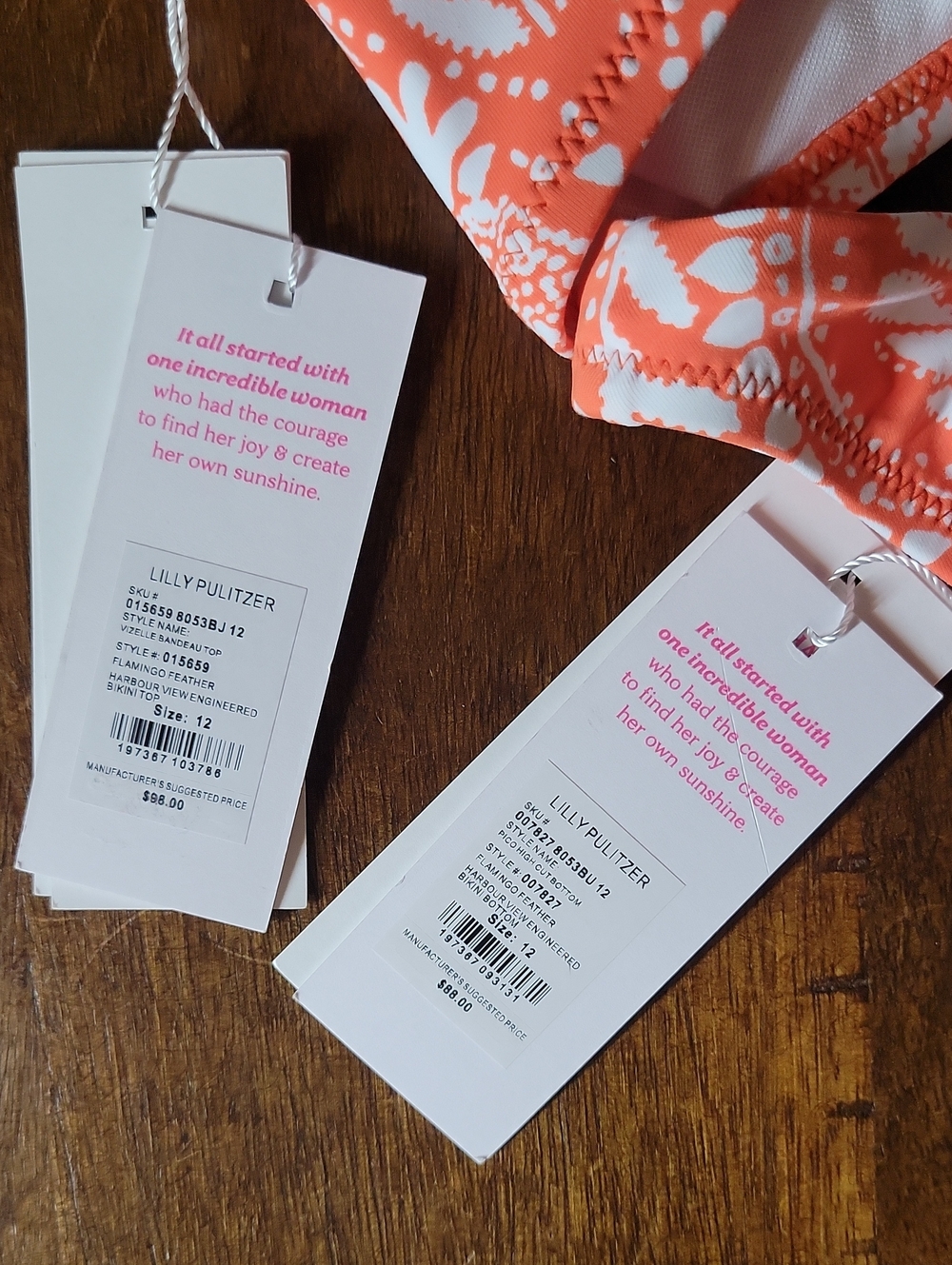 NWT Lilly Pulitzer Vizelle Bandeau Bikini Top & Pico High Cut Bottom Set - Picture 10 of 12